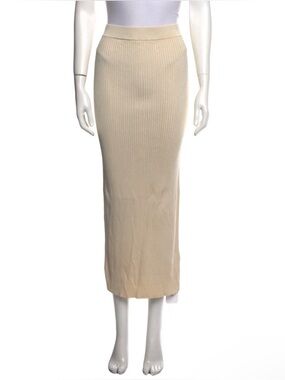 Significant Other Cream Ribbed Knit Maxi Skirt - US 2 / AU 6